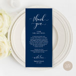 Elegant Navy Blue, Place Setting Thank You Card<br><div class="desc">Introducing the perfect finishing touch to your wedding reception - our elegant Wedding Thank You Place Setting Cards, with card title "Let's Celebrate" ! Designed to express your heartfelt appreciation for each guest's presence on your special day, these cards are the ideal way to add a personal touch to your...</div>