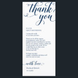 Elegant Navy Blue, Place Setting Thank You Card<br><div class="desc">This is the Modern beautiful Elegant, in Navy Blue font, Place Setting Thank You Cards. Share the love and show your appreciation to your guests, when they sit down at their seat and read this personalised charming thank you place setting card. It's a wonderful way to kick off your special...</div>