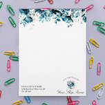 Elegant navy blue watercolor floral, business name<br><div class="desc">Elegant navy blue watercolor floral letterhead with your business name & logo, designed for businesswomen with a taste for boho floral aesthetics. This letterhead showcases a stunning navy blue floral design in a watercolor style, creating an elegant, feminine, and delicate appearance. It's the perfect choice to make a lasting impression...</div>