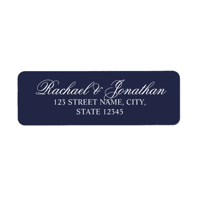 Elegant Navy Blue Wedding (Front)