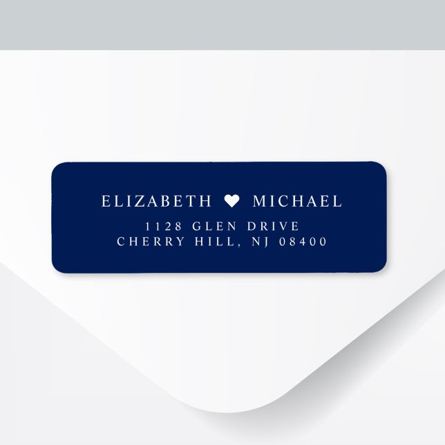 Elegant Navy Blue Wedding Return Address (Creator Uploaded)