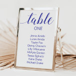 Elegant Navy Blue Wedding Seating Chart Cards<br><div class="desc">Guide your guests to their proper table with these elegant navy blue seating chart cards. Personalize the table number and the guest's name. Part of the Alejandra collection.</div>