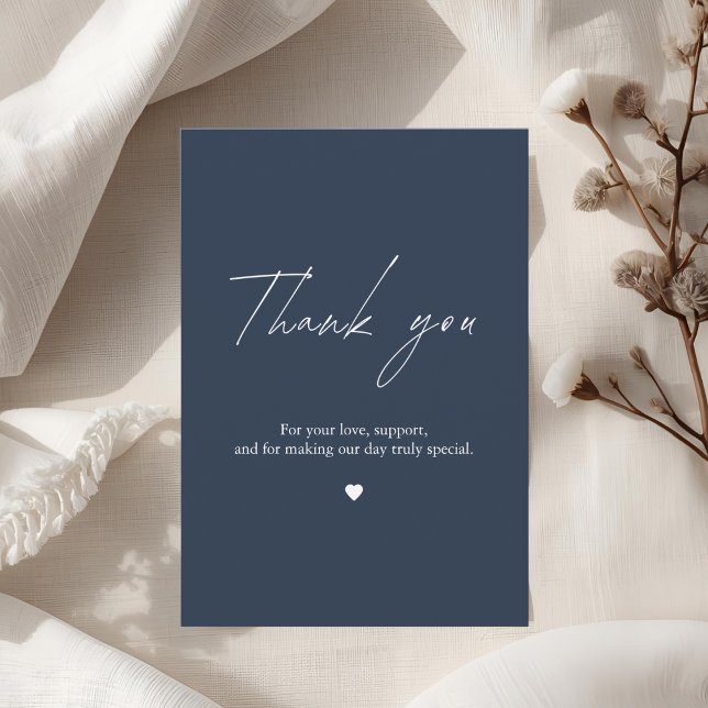 Elegant Navy Blue Wedding Thank You (Creator Uploaded)