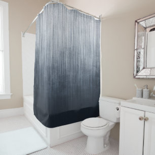 Elegant Navy Blue White Gray Rustic Striped