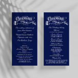 Elegant Navy Blue & White Wedding Ceremony Program<br><div class="desc">Elegant Navy Blue & White Wedding Ceremony Programs.</div>