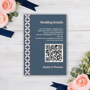 Elegant Navy & Blush Pink Enclosure Card