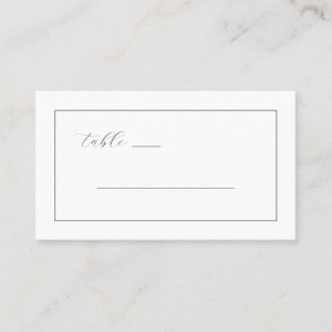 Elegant Navy Calligraphy Table Place Card