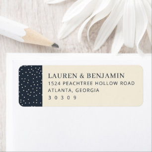 Elegant Navy Dotted Minimalist