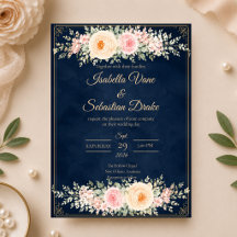 Elegant Navy Floral Wedding