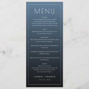 Elegant Navy Formal Menu