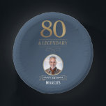 Elegant Navy & Gold 80th & Legendary Birthday Paper Plate<br><div class="desc">Elegant Navy & Gold 80th & Legendary Birthday Paper Bowls. Celebrate a truly legendary milestone with these elegant 80th birthday party paper bowl. Featuring a sophisticated navy background, bold gold-effect text, and a customizable photo and name, this design is perfect for honouring a loved one on their special day. The...</div>