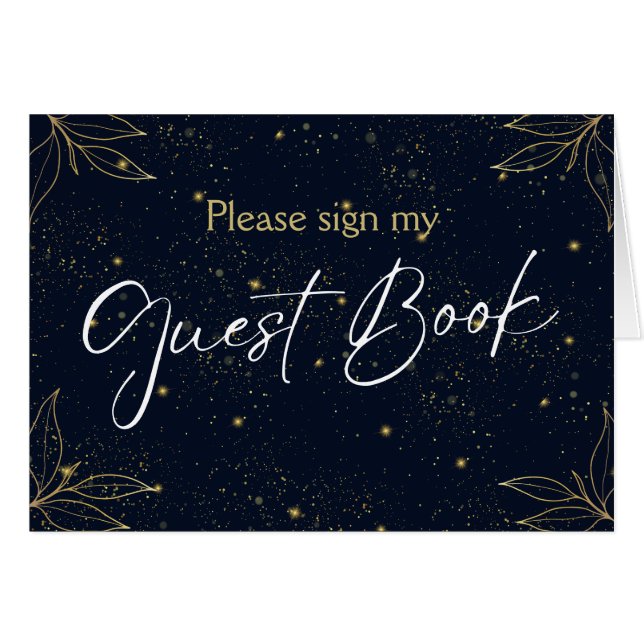 Elegant Navy Gold Congratulations Graduation Party (Front Horizontal)