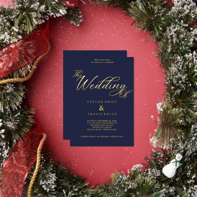 Elegant Navy & Gold Foil Wedding  (Insitu)