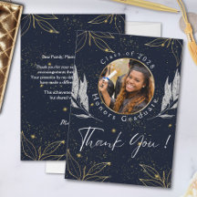 Elegant Navy Gold Graduation