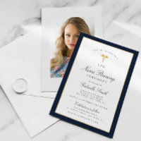 Elegant navy & gold LPN nurse pinning ceremony