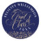 Elegant Navy & Gold Script Graduation Confetti