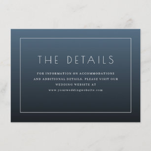 Elegant Navy Minimalist Enclosure Card