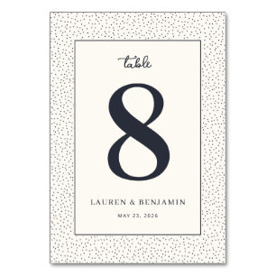 Elegant Navy Number Eight Table Number