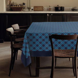 Elegant Navy Plaid Tablecloth for Special Table