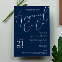 Elegant Navy & Silver Business Party Annual Gala