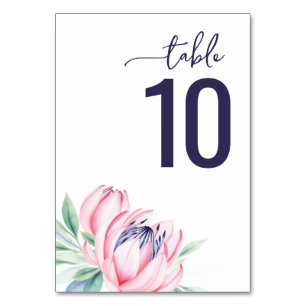 Elegant Navy Watercolor Table Number