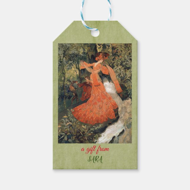 Elegant near a Spring,  Gift Tags (Front)