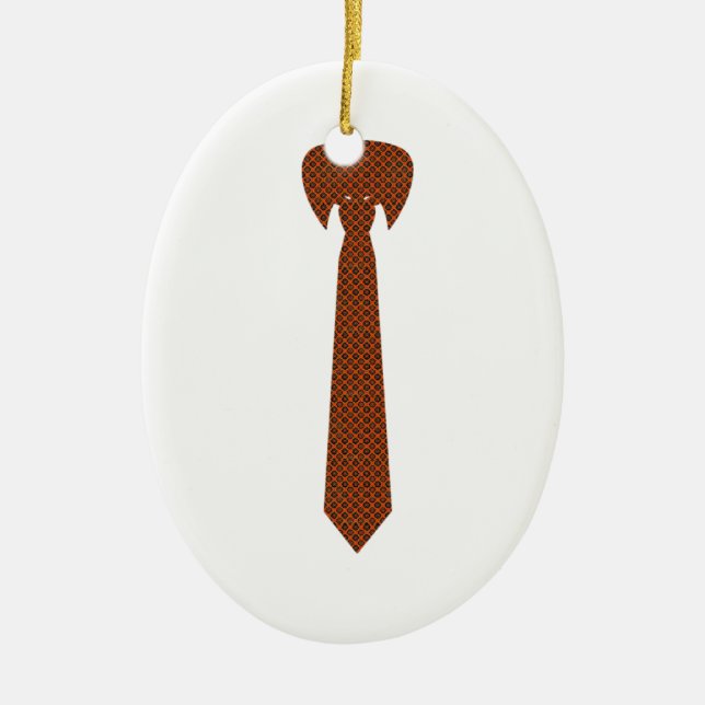 Elegant necktie ceramic ornament (Front)