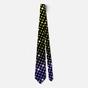 Elegant Neon Glowing polka dots glitter pattern Tie
