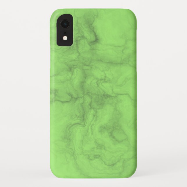 Elegant Neon Green Marble iPhone case (Back)