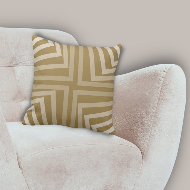 Elegant Nested Angular Corner Spiral Throw Pillow (Elegant Nested Angular Corner Repeat Pattern Throw Pillow)