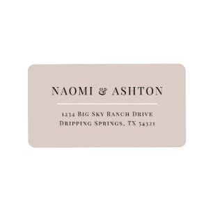 Elegant Neutral Address Labels