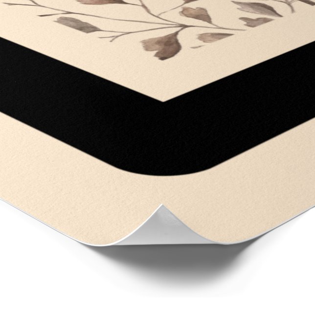 Elegant Neutral Botanical Art Print (Corner)
