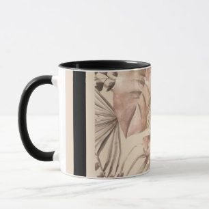Elegant Neutral Botanical Art Print Mug