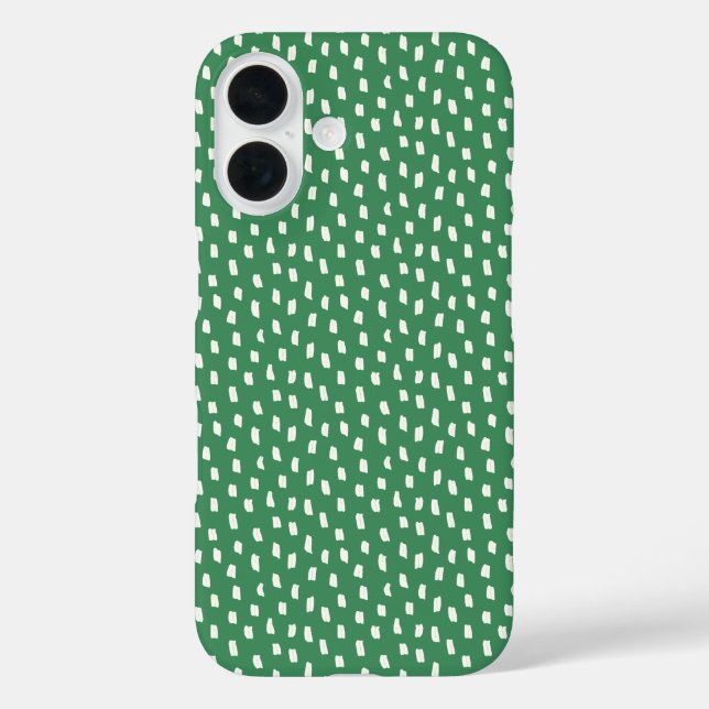 Elegant Neutral Brush Strokes Modern Leafy Green Case-Mate iPhone Case (Back)