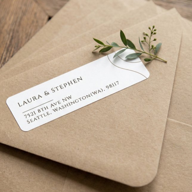 Elegant Neutral Couple Wedding Return Address (Creator Uploaded)