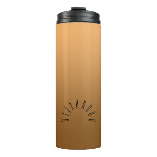 Elegant Neutral Gradient Gold with Custom Name Thermal Tumbler