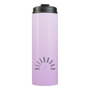 Elegant Neutral Gradient Lavender Custom Name Thermal Tumbler
