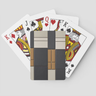 Elegant Neutral Padded Color-Block Classic Playing Cards
