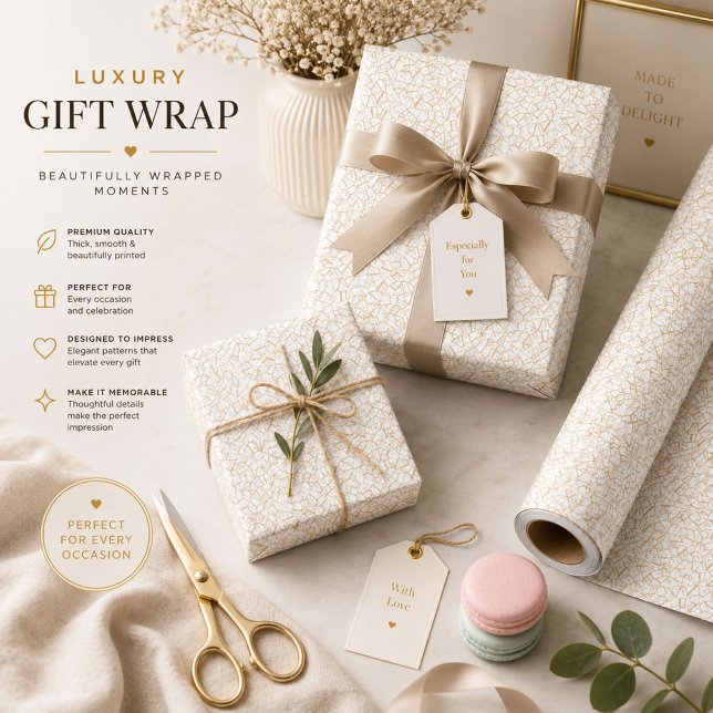 Elegant Neutral Pattern Wrapping Paper (Creator Uploaded)