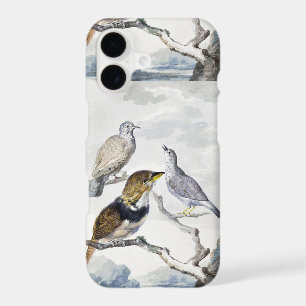 Elegant Neutral Tone Birds on Branch Art