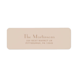 Elegant Neutral Type Wedding Address