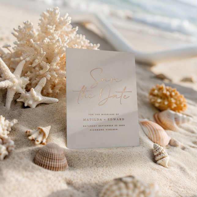 Elegant Neutral Wedding Save The Date Script (Creator Uploaded)
