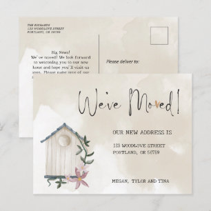 Elegant New Address Moving Announcement Postcard