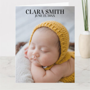 Elegant new baby announcement