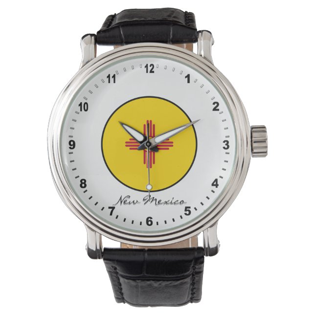 Elegant New Mexico Watch & New Mexican Flag / USA (Front)