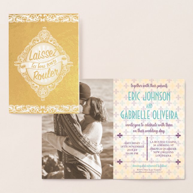 Elegant New Orleans Wedding Invitation (Display)