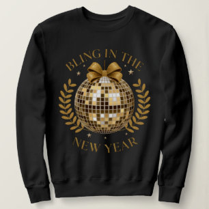 Elegant New Year Bling Party: Disco Edition Black Sweatshirt