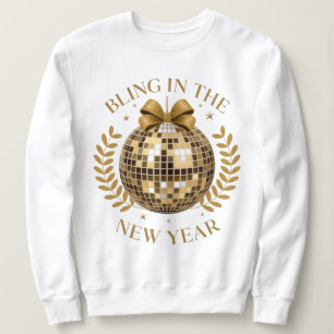 Elegant New Year Bling Party: Disco Edition White Sweatshirt