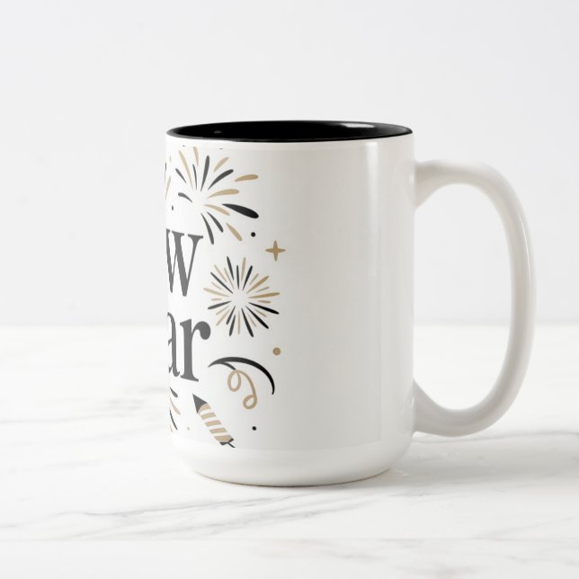 Elegant New Year Celebration Mug Design (Right)