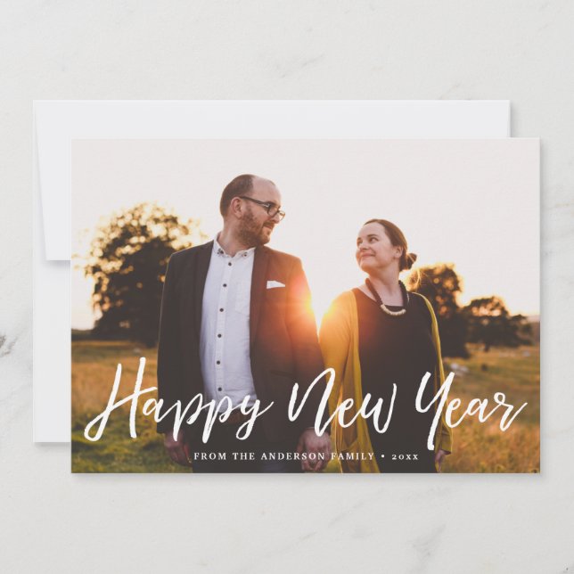 Elegant New Year | New Year Photo Card (Front)